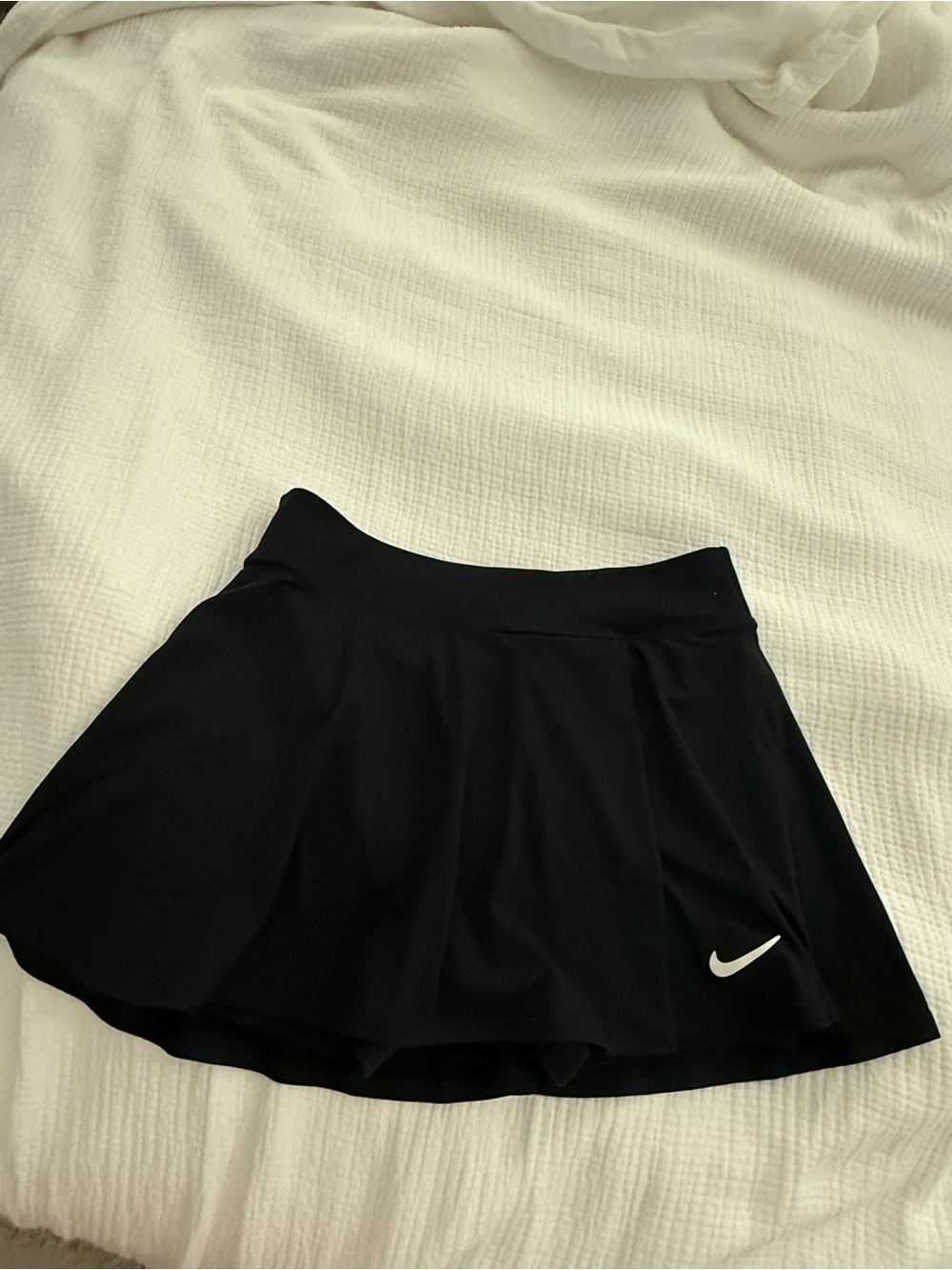 Nike Black Skater Tennis Skirt with White Swoosh